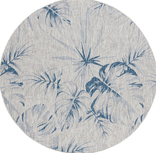 Safavieh Courtyard CY8127-368 Grey / Navy Area Rug Round