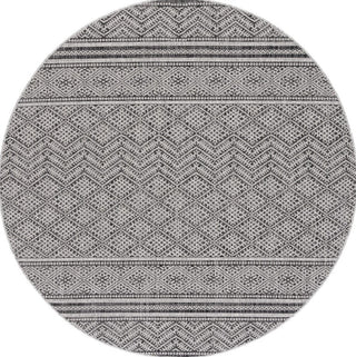 Safavieh Courtyard CY8168-37621 Black / Grey Area Rug Round