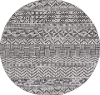 Safavieh Courtyard CY8196-37612 Black / Grey Area Rug Round