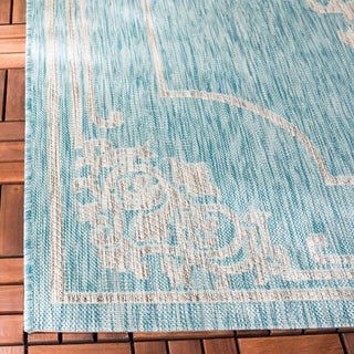 Safavieh Courtyard CY8212-37121 Aqua / Grey Area Rug Detail