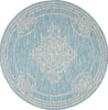 Safavieh Courtyard CY8212-37121 Aqua / Grey Area Rug Round