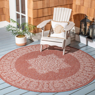 Safavieh Courtyard CY8232-36521 Rust / Ivory Area Rug Room Scene