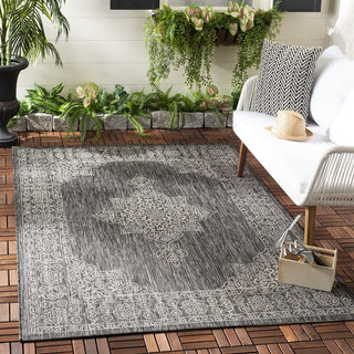 Safavieh Courtyard CY8232-36621 Black / Ivory Area Rug Room Scene Feature