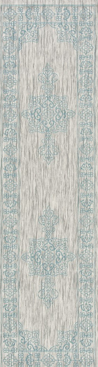 Safavieh Courtyard CY8232-37112 Grey / Aqua Area Rug Runner