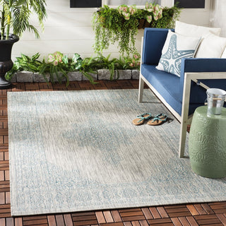 Safavieh Courtyard CY8232-37112 Grey / Aqua Area Rug Room Scene