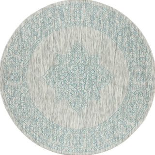 Safavieh Courtyard CY8232-37112 Grey / Aqua Area Rug Round