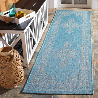 Safavieh Courtyard CY8232-37121 Aqua / Grey Area Rug Room Scene Feature