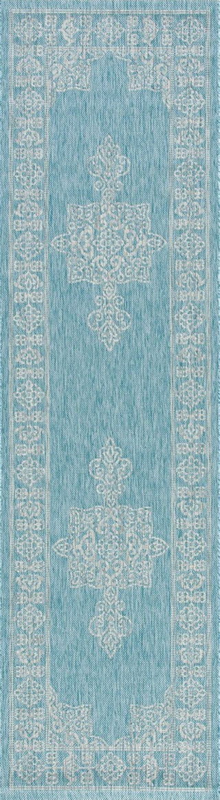 Safavieh Courtyard CY8232-37121 Aqua / Grey Area Rug Runner