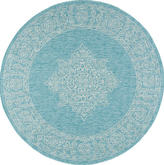 Safavieh Courtyard CY8232-37121 Aqua / Grey Area Rug Round