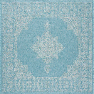 Safavieh Courtyard CY8232-37121 Aqua / Grey Area Rug Square