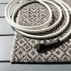 Safavieh Courtyard CY8235-37612 Grey / Black Area Rug Detail