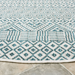 Safavieh Courtyard CY8235-53512 Ivory / Aqua Area Rug Detail