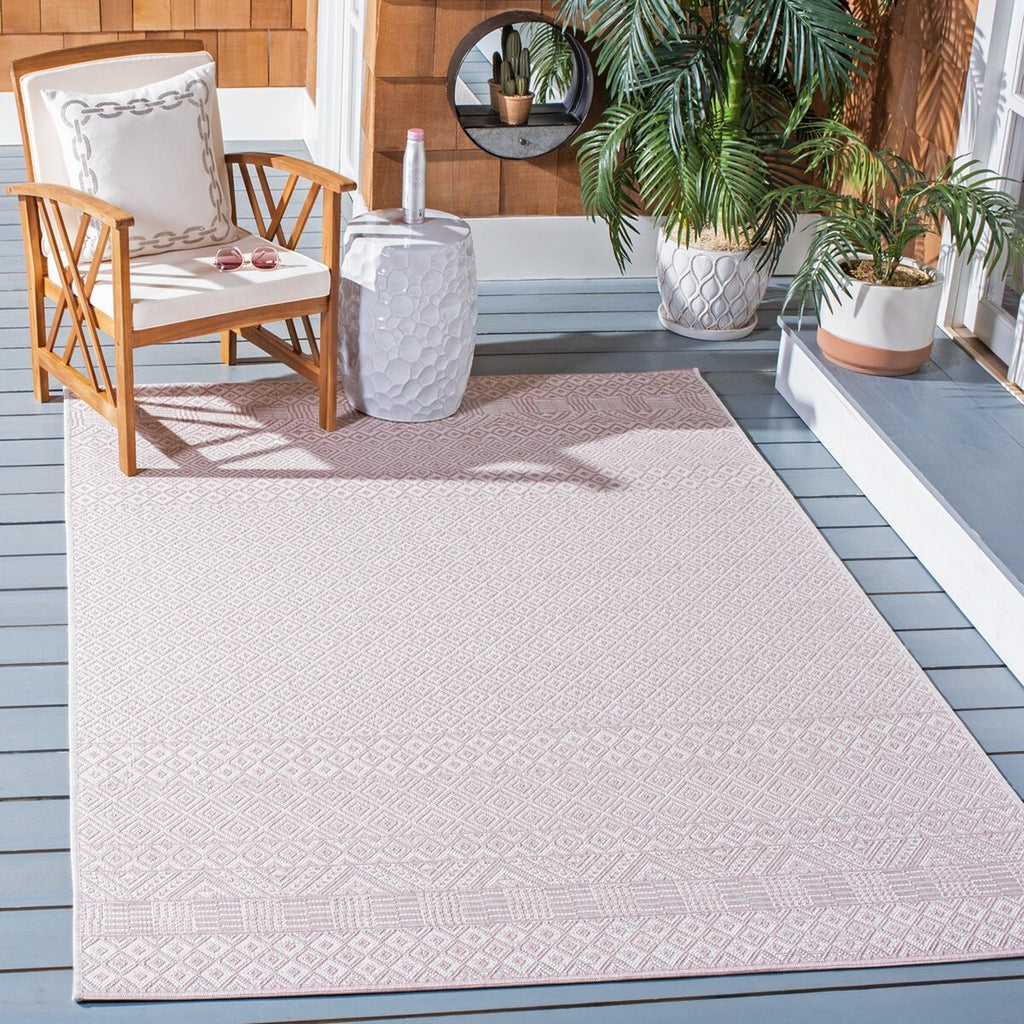 Safavieh Courtyard CY8235-56212 Ivory / Soft Pink Area Rug Room Scene Feature
