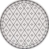 Safavieh Courtyard CY8303-536 Ivory / Black Area Rug Round