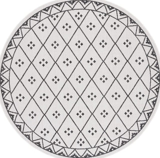 Safavieh Courtyard CY8303-536 Ivory / Black Area Rug Round