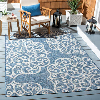 Safavieh Courtyard CY8396-36821 Navy / Grey Area Rug Room Scene Feature