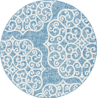 Safavieh Courtyard CY8396-36821 Navy / Grey Area Rug Round