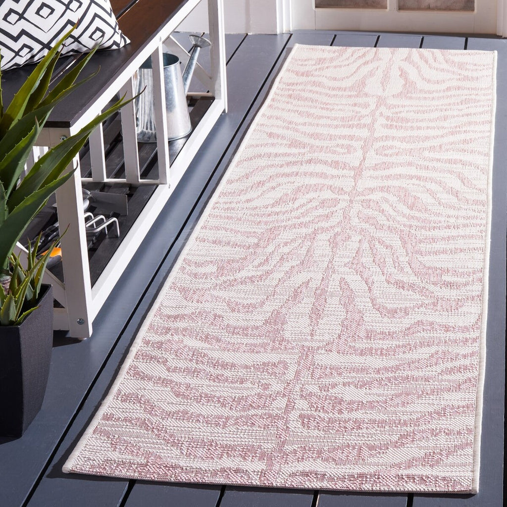 Safavieh Courtyard CY8444-56212 Ivory / Pink Area Rug Room Scene Feature