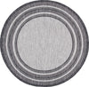 Safavieh Courtyard CY8475-37612 Light Grey / Black Area Rug Round