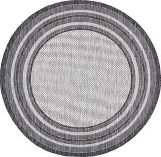 Safavieh Courtyard CY8475-37612 Light Grey / Black Area Rug Round