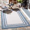 Safavieh Courtyard CY8475-53412 Ivory / Navy Area Rug Room Scene