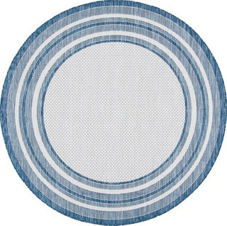 Safavieh Courtyard CY8475-53412 Ivory / Navy Area Rug Round