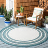 Safavieh Courtyard CY8475-53512 Ivory / Teal Area Rug Room Scene