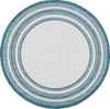 Safavieh Courtyard CY8475-53512 Ivory / Teal Area Rug Round