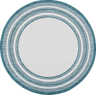 Safavieh Courtyard CY8475-53512 Ivory / Teal Area Rug Round