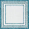 Safavieh Courtyard CY8475-53512 Ivory / Teal Area Rug Square