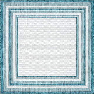 Safavieh Courtyard CY8475-53512 Ivory / Teal Area Rug Square