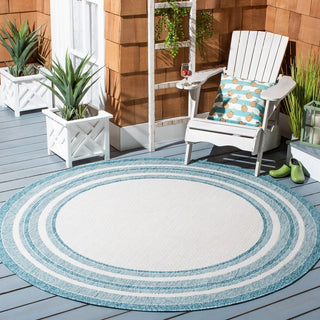 Safavieh Courtyard CY8475-53612 Ivory / Aqua Area Rug Room Scene Feature