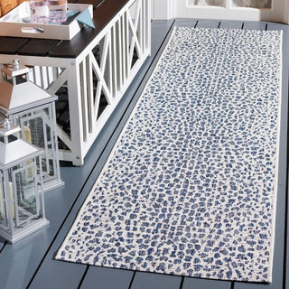 Safavieh Courtyard CY8505-53412 Ivory / Navy Area Rug Room Scene Feature