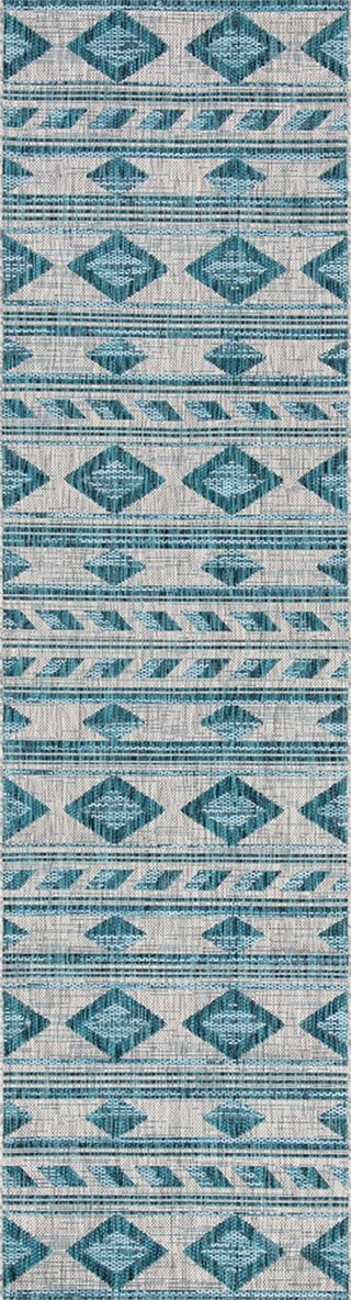 Safavieh Courtyard CY8529-37212 Grey / Teal Area Rug Runner