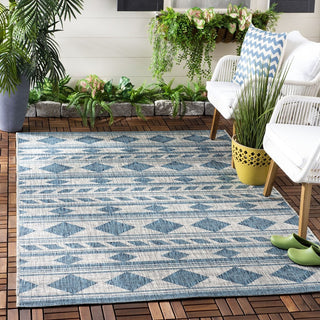 Safavieh Courtyard CY8529-37212 Grey / Teal Area Rug Room Scene