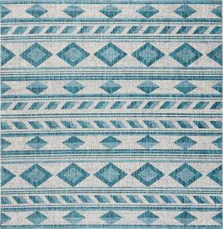 Safavieh Courtyard CY8529-37212 Grey / Teal Area Rug Square