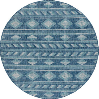 Safavieh Courtyard CY8529-39421 Navy / Aqua Area Rug Round