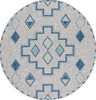 Safavieh Courtyard CY8533-36812 Grey / Aqua Area Rug Round