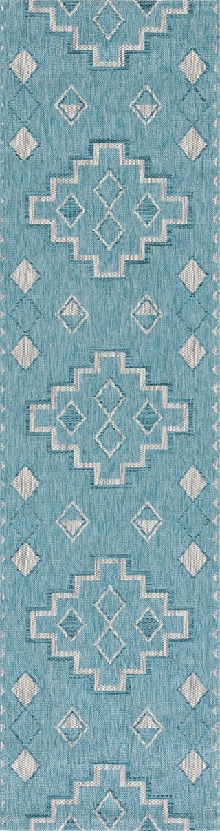 Safavieh Courtyard CY8533-37121 Aqua / Grey Area Rug Runner