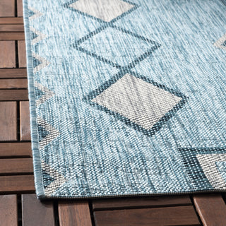 Safavieh Courtyard CY8533-37121 Aqua / Grey Area Rug Detail