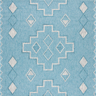 Safavieh Courtyard CY8533-37121 Aqua / Grey Area Rug Square