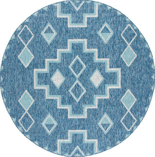 Safavieh Courtyard CY8533-39421 Navy / Aqua Area Rug Round