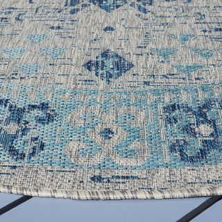 Safavieh Courtyard CY8546-36812 Light Grey / Blue Area Rug Detail