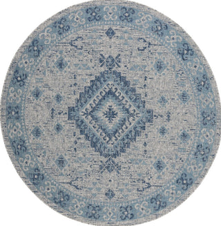 Safavieh Courtyard CY8546-36812 Light Grey / Blue Area Rug Round