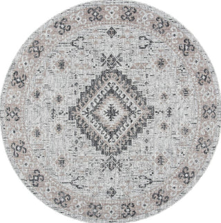 Safavieh Courtyard CY8546-37613 Light Grey / Beige Area Rug Round