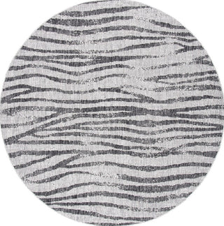 Safavieh Courtyard CY8551-37612 Grey / Black Area Rug Round