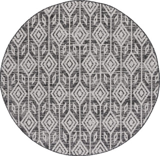 Safavieh Courtyard CY8662-37621 Black / Grey Area Rug Round