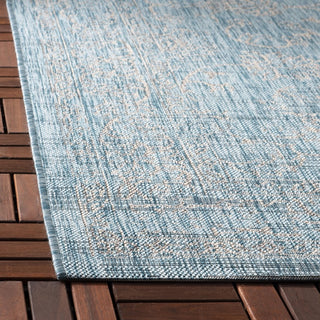 Safavieh Courtyard CY8680-37121 Aqua / Grey Area Rug Detail