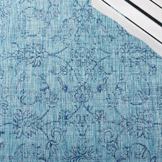 Safavieh Courtyard CY8680-39412 Aqua / Navy Area Rug Detail