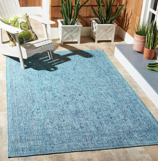 Safavieh Courtyard CY8680-39412 Aqua / Navy Area Rug Room Scene